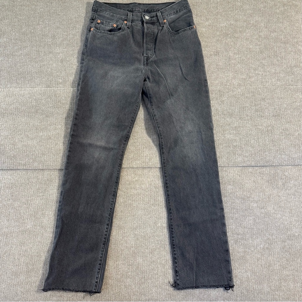 Levi's Straight Leg Jeans in Washed Black